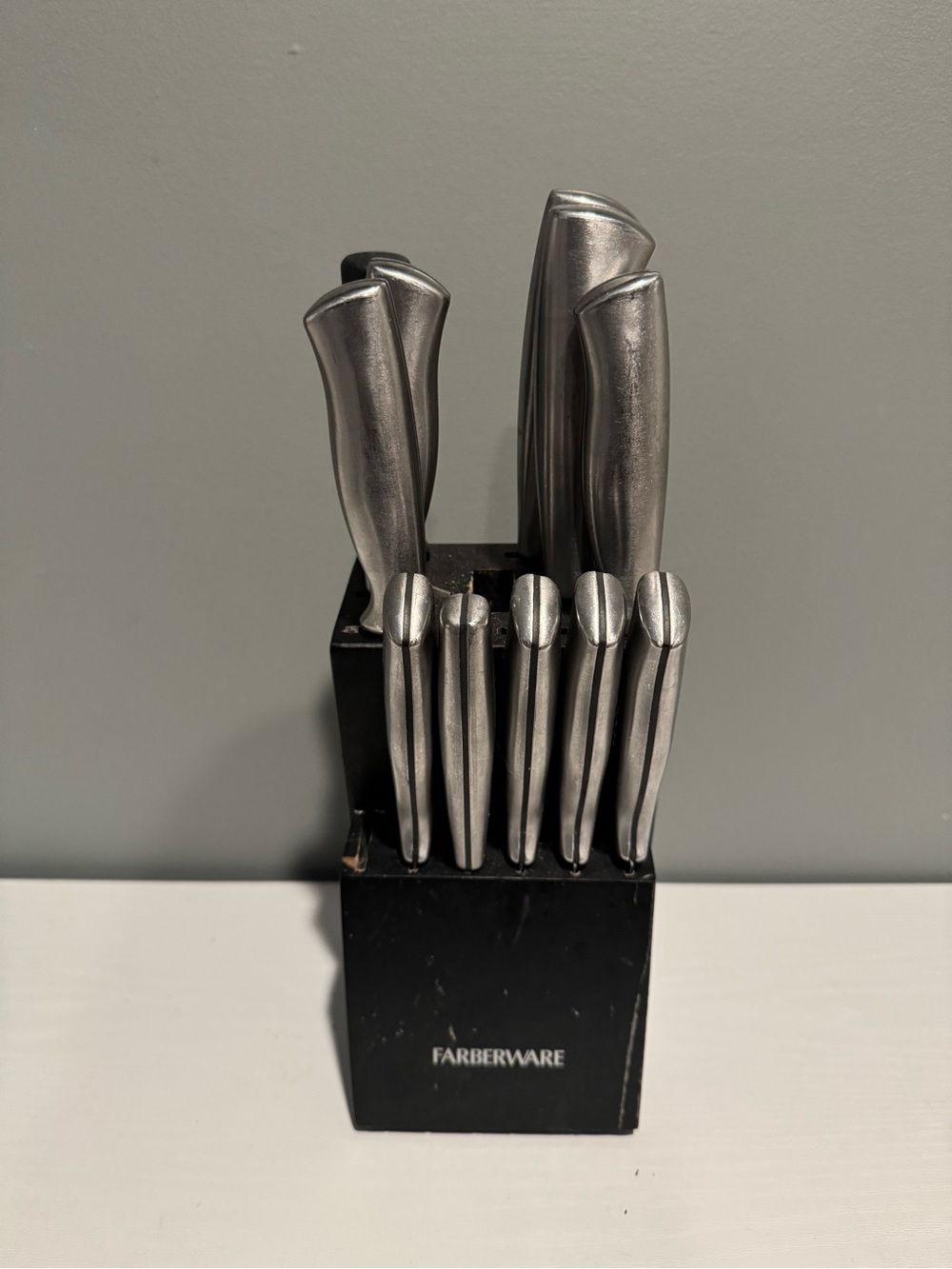 Farberware Wood Knife Block, Black